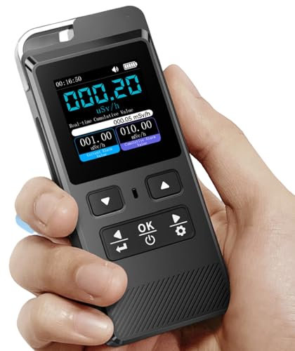 Jadeshay Geigerzähler, Nuklearstrahlungsdetektor Strahlungsdosimeter mit LCD-Display, tragbarer β γ-Röntgendosimeter-Monitor, unterstützt 8 Sprachen