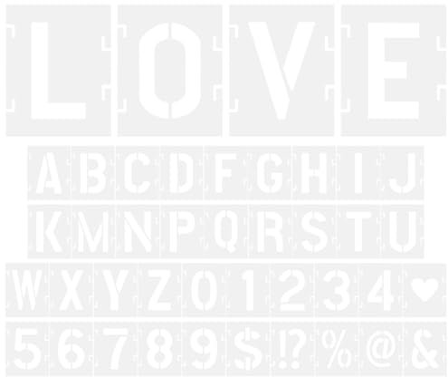 CLISPEED 1satz Alphabet Schablonen Große Buchstaben Und Zahlen Wiederverwendbare Pet-malvorlagen Für Wandgestaltung Handwerk Und Beschilderungen Einfach Der Anwendung