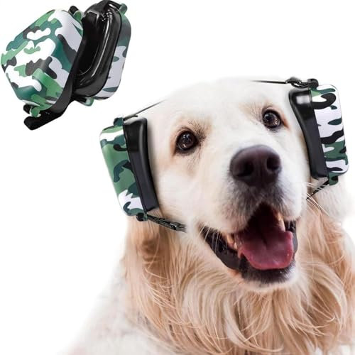 Cuffie antirumore per cani – Protezione auricolare calmante e silenziosa per animali domestici | Copri orecchie per cani regolabile per ansia, blocco del rumore | Paraorecchie morbidi e confortevoli p