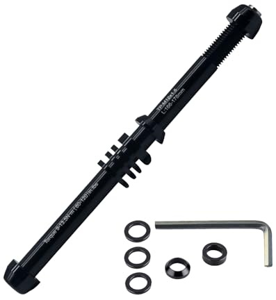 Trainer Spieß für Fahrrad | Fahrrad Hinterradtrainer Ersatzachse Adapter | Fahrradtrainer Steckachse Spieß | Verstellbare Breite, Reitzubehör für Damen, Herren, Erwachsene und Jugendliche