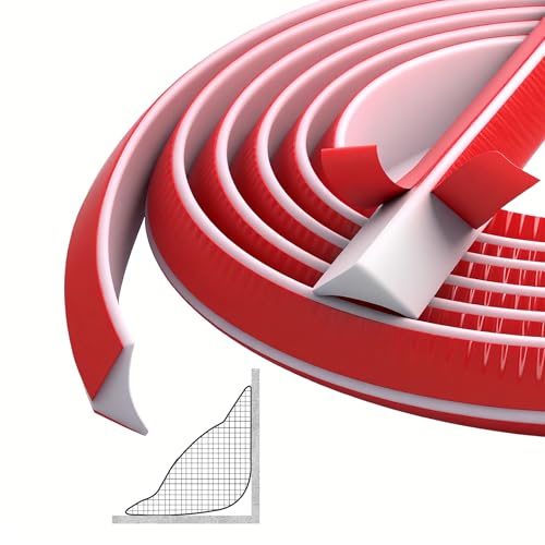 LOMUG Flexible Zierleiste Selbstklebend Deckenleisten, 6M 19x13 mm TPE Dreieck Winkelleiste Zierleiste für Wandkanten, Fliesenkanten, Decken, Eckendekor, Weiß Abschlussleiste Küchenarbeitsplatte