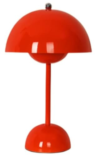Juodkeo Flower Bud Tischlampe, 3600mAh wiederaufladbares Blumentopf-LED-Licht, 3 Farben stufenlos dimmbar, Touch Control Nachttischlampe, für Schlafzimmer, Wohnzimmer, Kinderzimmer,Rot
