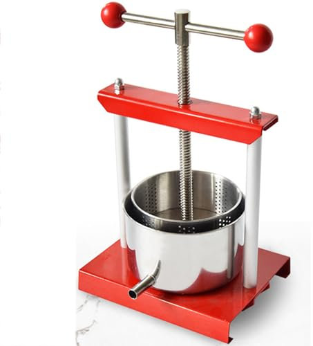 Prensa de sidra de vino de frutas, exprimidor manual para uva, verduras, jugo casero, queso, hierbas tintadas, aceite de oliva, fabricación de miel, capacidad de 2 litros