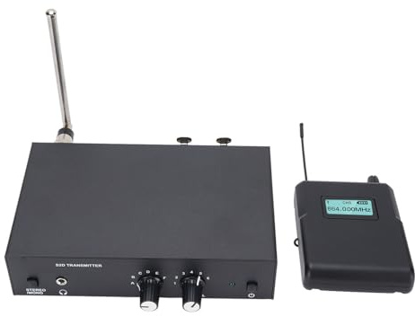 Jectse Überwachungssystem für Drahtloses Ohr, Drahtloses IEM -System 863 Bis 865 MHz LCD -Display für Live Performance (EU-Stecker)