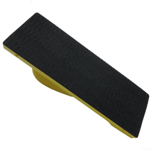 Hand Sanding Block for Woodworking and Car Waxing, 198 x 70mm Rectangular Sanding File with Hook and Loop Backing, Compatible with Sandp