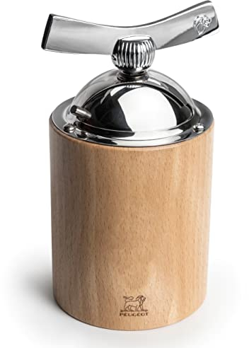 Peugeot Isen 34535 - Molinillo de semillas de lino, manual, color: Natural, tamaño: 13 cm, material: Madera/acero inoxidable