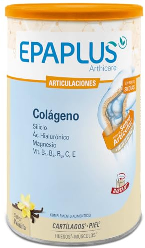 EPAPLUS Articulaciones - Colágeno en Polvo, 30 días - Vainilla - Con Magnesio, AH y Vit, B1, B2, B6, C y E