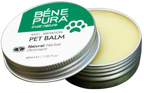 BenePura Hundebalsam, Natürlicher Balsam gegen Reizungen für Pfoten, Haut und Nase, Sicher zu Lecken und Geruchsneutral, 40 ml