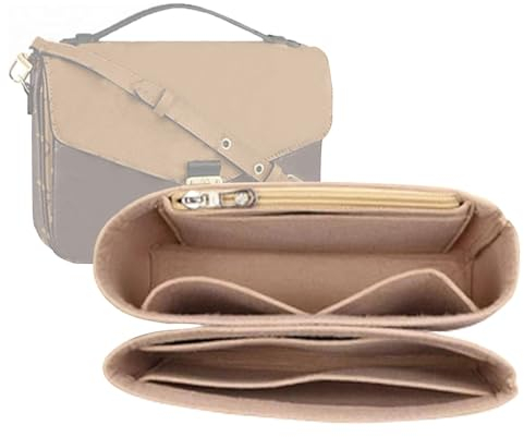 Organizador de bolso para lv mini pochette voyager inserto lv kirigami pochette inserto con cadena 2084caqui