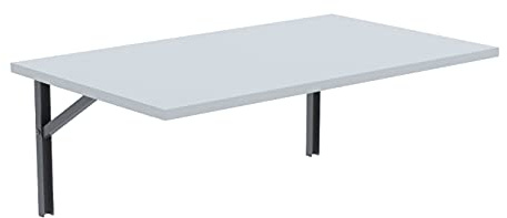 AKKE Klapptisch Wandklapptisch, klappbar, 100cm x 50cm, Hellgrau