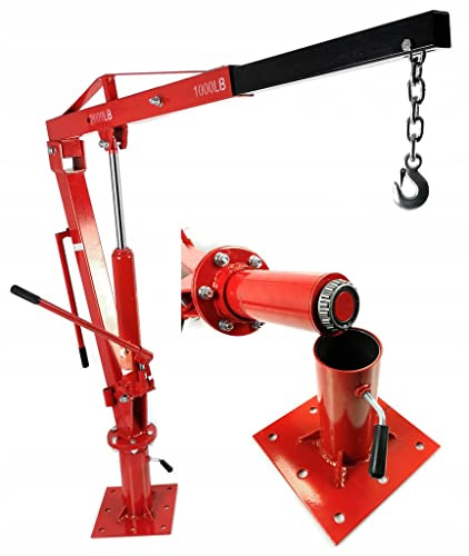 IMJ-Global Hydraulischer Werkstattkran 1T | 360° drehbar | klappbar | Motorheber für Werkstatt Van