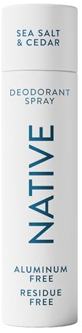 Native Deodorant & Body Spray, Sea Salt & Cedar, 72-Hour Odor Protection for Underarms & Body, Aluminum Free, Quick Drying, 3.5 oz