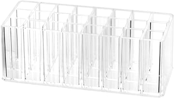 QWORK® Lippenstift Organizer, Lipgloss-Halter mit 24 Fächern, Acryl Lippenstift Aufbewahrungs Organizer