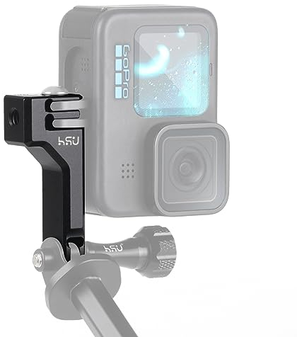 HSU Soporte Vertical para GoPro, Adaptador Aleación de Aluminio 90 Grados para Cámaras de Acción Hero 13/12/11/10/9/8/7/6/5/4/3