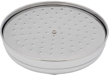 20cm Regen-Dusche Regenduschkopf aus Edelstahl, 360° Drehbar Runder Wassersparender Regenbrause Duschkopf Brausekopf, Vintage Verstellbare Duschköpfe für Badezimmer Kopfbrause (Silber)
