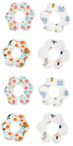 Toyvian 8 Stk Neugeborenes Lätzchen wasserdichte Lätzchen Sabbertuch aus Babybaumwolle Babykrone Speichellätzchen für Neugeborene Baby-Lätzchen aus Baumwolle Pflanze kleiner Baum Kleinkind