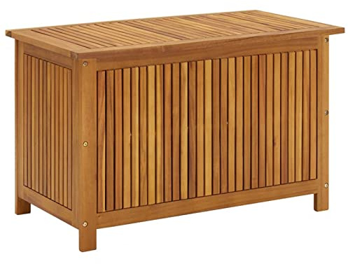 ARKEM Gartenbox 90x50x58 cm Massivholz Akazie Garden Storage Auflagenbox Wasserdicht