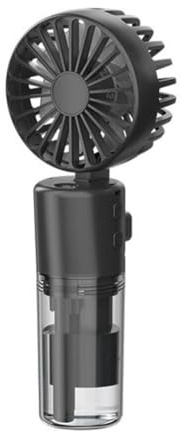 ISAKEN Tragbarer Handventilator mit Wasser, USB Aufladbarer Mini Lüfter Elektrischer Hand Ventilator Leise mit 4 Windgeschwindigkeit, Hand Ventilatoren Sprühventilator Für Reisen Büro Zuhause Draußen