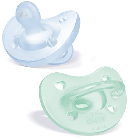 Chicco PhysioForma Silicone Orthodontic Pacifier One-Piece, 0-6m, 2-Pack