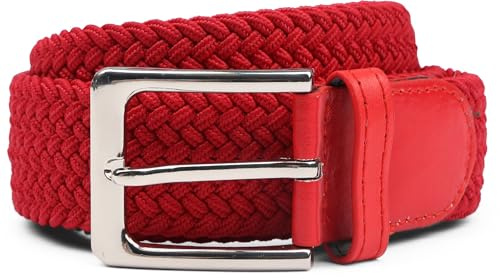 Suitable Geflochtener Gürtel Rot - Grösse 85 - Herren - Bekleidung - - Stretch -