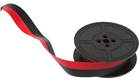 VILLFUL Universelles Schreibmaschinen Farbband Nylon 66 Material Schwarz Rot mit Starker Tintenaufnahme für Mechanische Schreibmaschinen Bürogeräte Zufällige Farbe