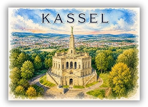 Kassel, Kassel Souvenir, Kassel Kühlschrankmagnet, Reiseandenken aus Kassel, Geschenkartikel für Kassel Reisende, Hessen Souvenir, Deutschland