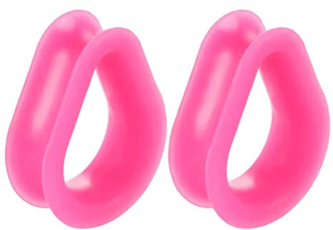 Grewod Tunnels, Silikon Rosa Tropfen Ohr Tunnel Herren Damen Flesh Tunnel Ohr Plug Ohr Expander Piercing Schmuck 26MM, 1 Paar