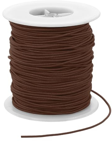 PATIKIL Cordón Elástico 70 m, 2 mm de Cuerda Elástica para Pulseras para Hacer Joyas, Collares, Abalorios y Manualidades DIY, Color Marrón Oscuro