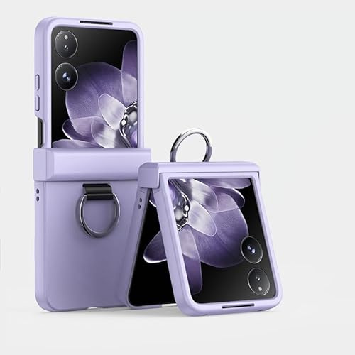 Caso di flip del telefono Custodia rigida Compatible with telefono in PC con supporto ad anello e protezione con cerniera compatibile con Xiaomi Mix Flip, custodia dal design sottile e pieghevole, cus