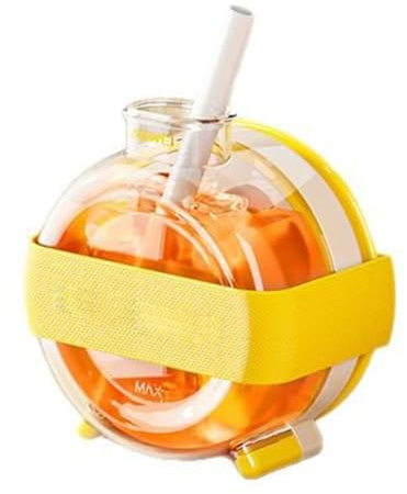 Ice Cubes Cup, Ice Tray Bottle | Portabel silikon Ice Tray Cup med halm - Läcksäker specialverktyg och prylar för frys Juice Beverage Coffee Camping Family