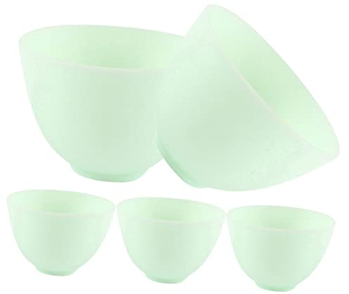 MUCKLILY 5stücke Silikon Rührschüssel Für Diy Maskenzubehör Silikonmischschalen Maskenschalen Für Zuhause Und Salongebrauch