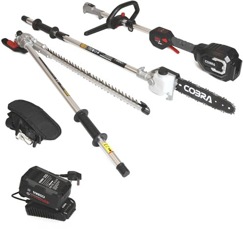 Cobra MT40VXKIT 40V Cordless Multi-Tool – Includes Long Reach Hedge Trimmer, Pole Pruner, 40V Battery & Charger