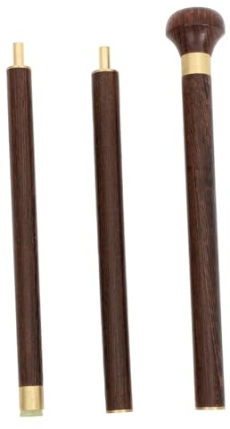 SAFIGLE Holz Gehstock für Senioren Ergonomischer Abnehmbarer Spazierstock mit Rutschfester Basis Tragbarer Dreiteiliger Gehstock für Outdoor Aktivitäten und Reisen Robustes Design aus Holz