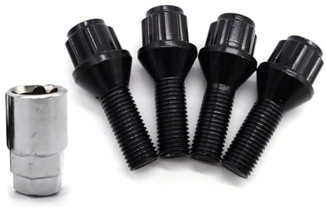 Lug Nuts Compatible with VW for Caddy 2004-2023 Car Alloy Wheel Locking Bolts Nuts Lugs M12 x 1.5
