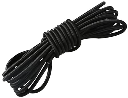 3MM Black Elastic Cord, 10m Elastic Shock Cord, String Bungee Cords, Heavy Duty Camping Rope, Black Braided Multifunctional Drawstring for Survival Kits, Camping, DIY Crafting & Outdoor Gear