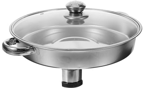 Mikikit Vassoio da Portata Rettangolare in Acciaio Resistente con Manici Piastra per Grigliare Pesce e Aragosta per Buffet Cucina Professionale Facile da Pulire