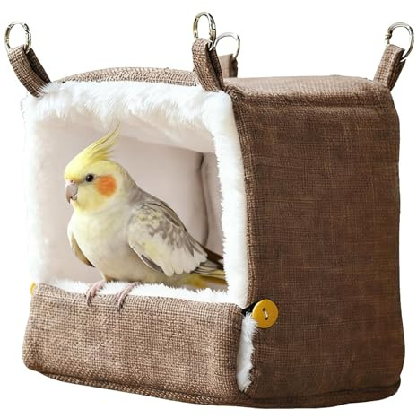 Fågelhus För Fågelbur Uppvärmd Hängmatta Med 5 Temperaturinställningar | Fågelsäng För Undulatbur Med Skydd För Conure Lovebirds Hamster Cockatoo Finch Balkong TrädInomhus Utomhus