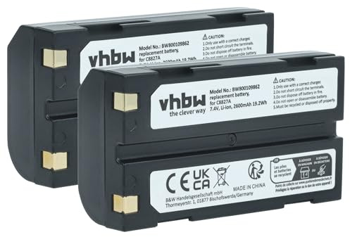 vhbw 2X Akku kompatibel mit APS BC1071 Kamera (2600 mAh, 7,4 V, Li-Ion)