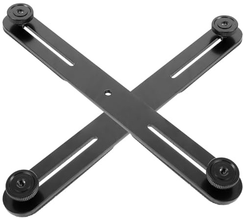 TOGEVAL Supporto per Flash Barra Microfono Regolabile da 2 Pezzi Staffa di Estensione Vite 1/4 per Fotocamera e Luci Flash Struttura Stabile per Uso Professionale Fino a 2 Kg