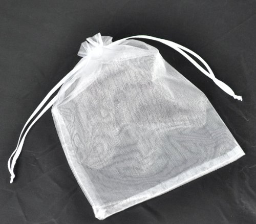 SiAura Material ® - weiße Organza Säckchen, 17x23cm, 10 Stück