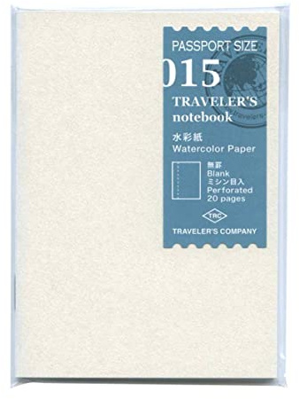 Watercolor Paper Notebook - Refill 015 per Traveler's Notebook Passport Size