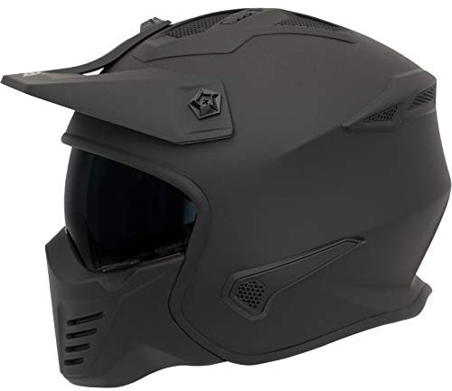 Spada Storrm Motorcycle Helmet Peak Sun Visor Open Face Full Matt Black J&S (L)