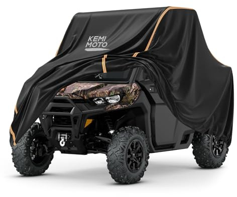 Kemimoto Housse de Rangement côte à côte pour UTV Defender 2 Places - Grande Housse de Protection Contre Les intempéries - Compatible avec Cam Am Defender Toutes Les années (sauf série Max)