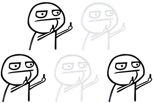 5 Stück Mittelfinger Aufkleber Lustige Autoaufkleber Auto Stickers für Wand Fenster Laptop Auto Aufkleber Lustige Car Sticker Autoaufkleber Lustig Auto Sticker Lustig Aufkleber(Schwarz Weiß)