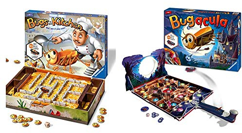 Ravensburger Bugs in the Kitchen Board Game for Kids Age 6 Years and Up - Catch the Hexbug Nano! & Bugacula - Fun Game for Kids Age 6 Years and Up - Avoid the Hexbug Nano!
