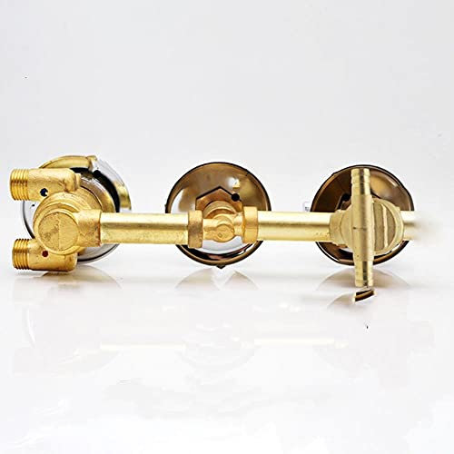 AFUDER Rubinetto per doccia termostatico in ottone monopezzo Miscelatore per colonna doccia Valvola deviatrice per bagno Doccia Vasca 2/3/4/5 Uscita