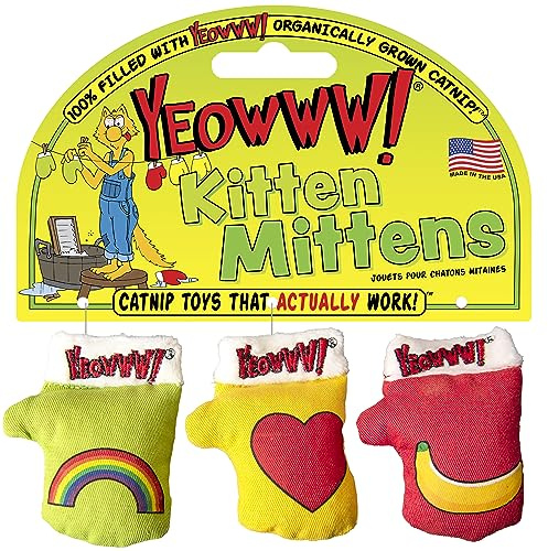 Yeowww Juhu! Kitten-Fäustlinge, 3er-Pack