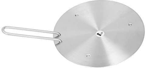 Natudeco Heat Induction Plate Coffee Hot Plate Stainless Steel Induction Adapter Plate Foldable Handle Coffee Milk Cookware Induction Hob Heat Cooking Diffuser for Iron Pot Ceramic Pot(24)