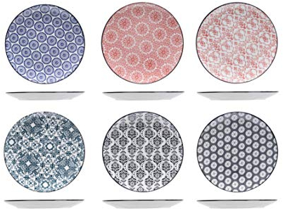 Cosy & Trendy Assiette à Dessert Delirio-Grès-D 19Cm-Lot de 6, Assortis