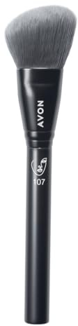 Avon Pennello angolato per fard, pennello da trucco con fibre densamente confezionate per l'uso con cipria e fard in crema, vegano, con manico in plastica riciclata.